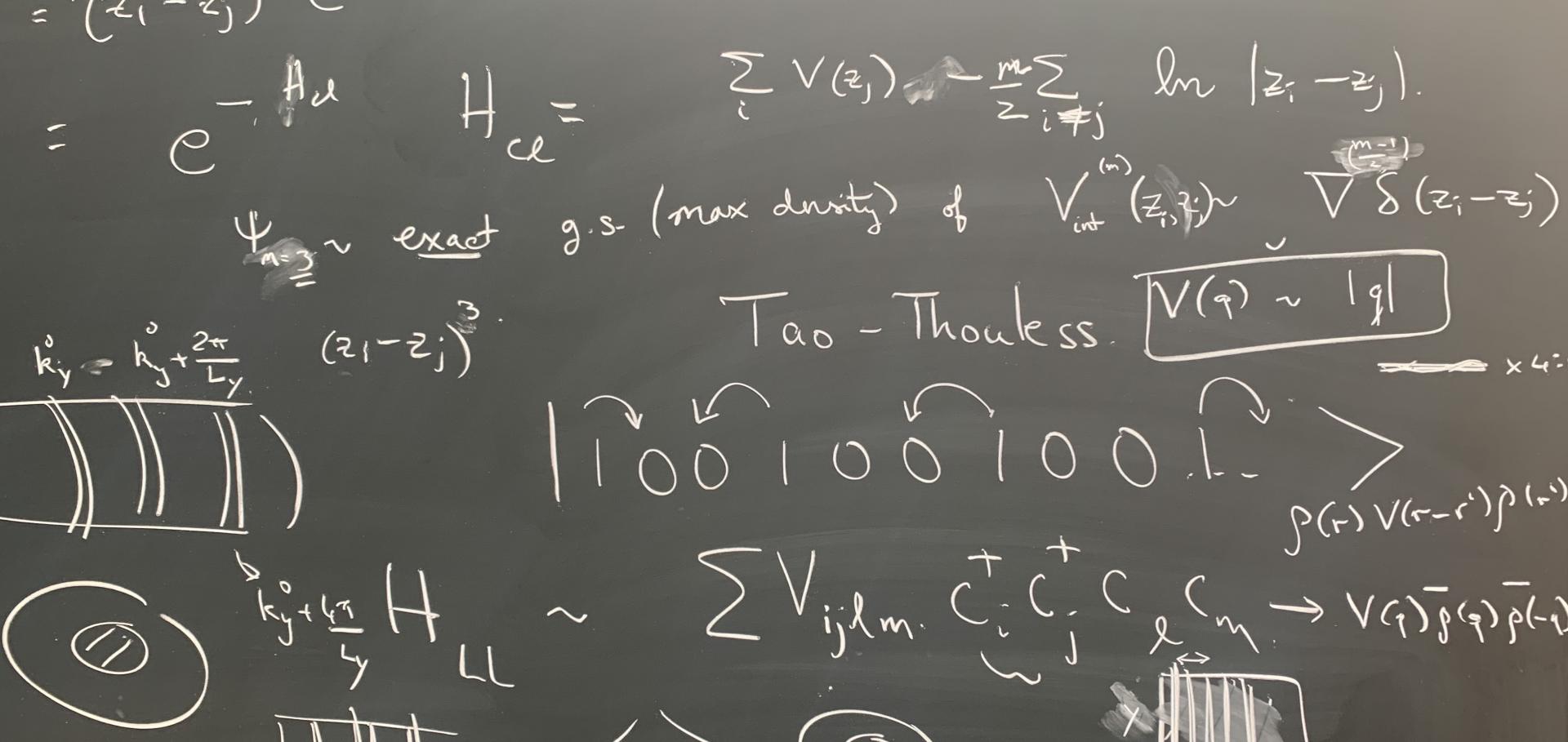 Blackboard in Beecroft showing calculations