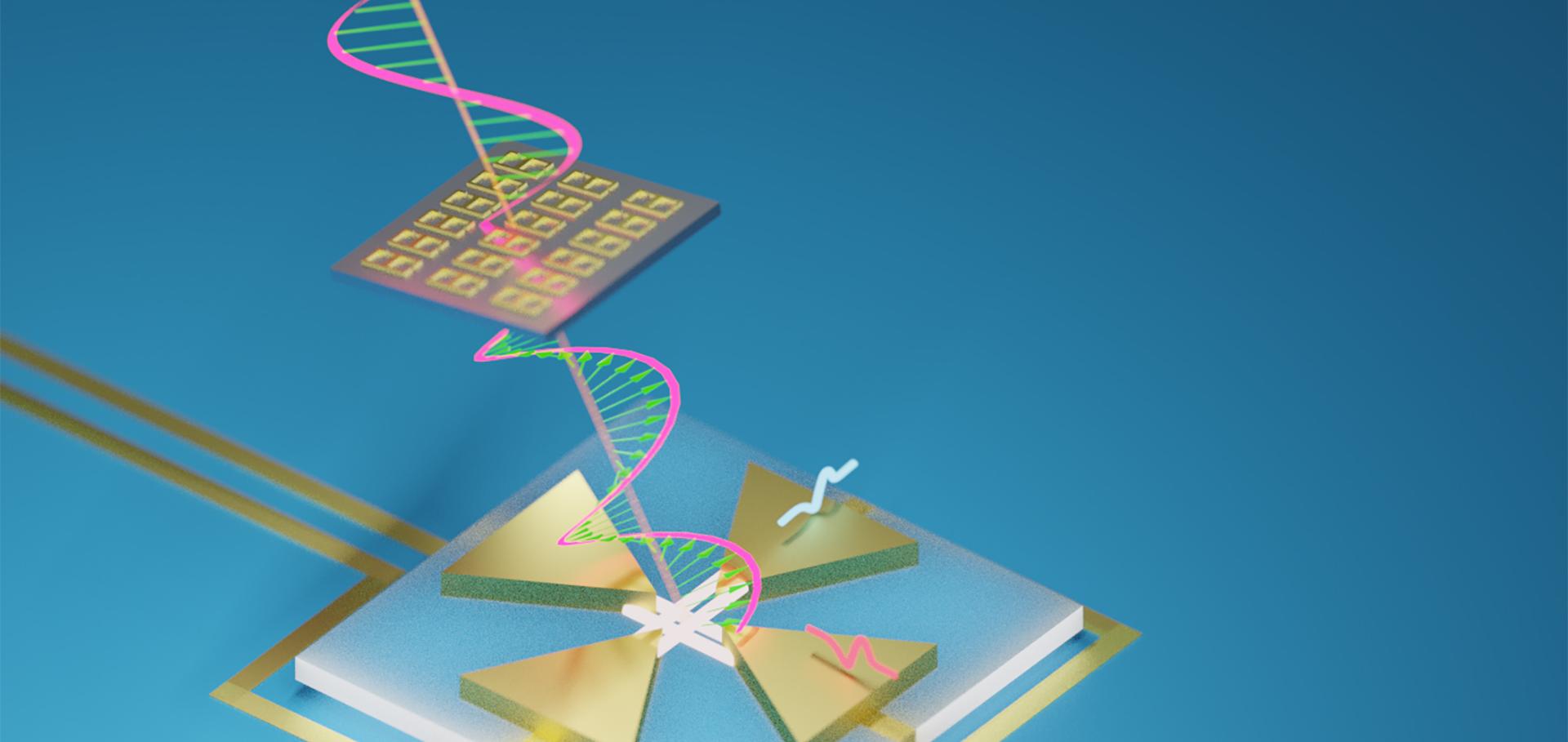 Representation of THz spectroscopy of a metamaterial with a Nanowire THz sensor 