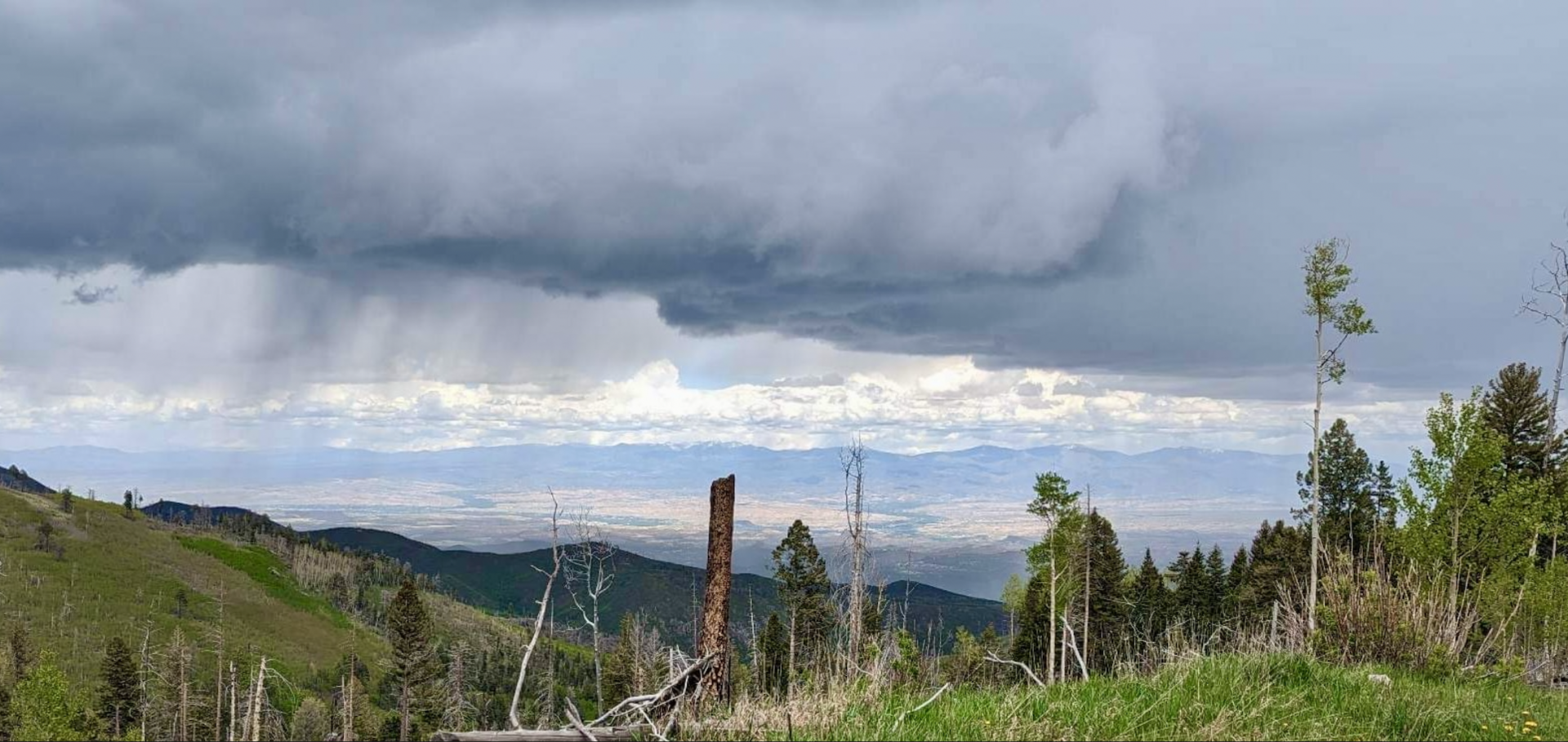 Convective storm over the mountains