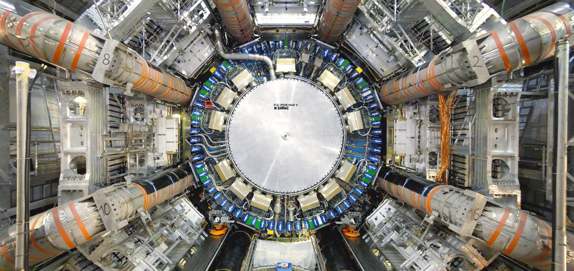 The eight toroid magnets of the ATLAS detector