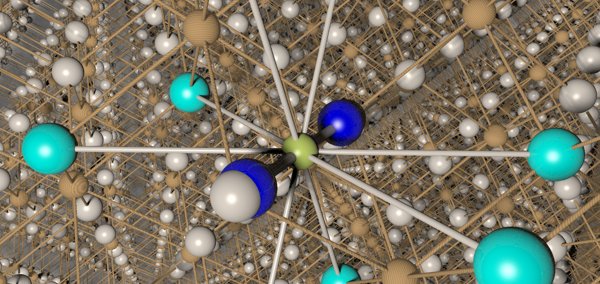 Crystal structure inside calcium fluoride with an implanted muon