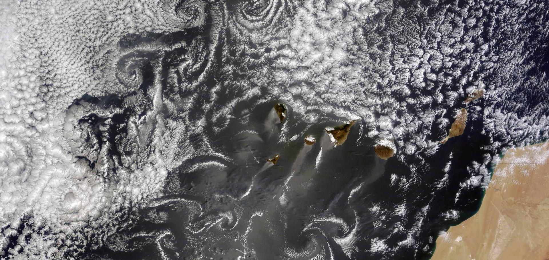 von Kármán vortex street over Canary Islands