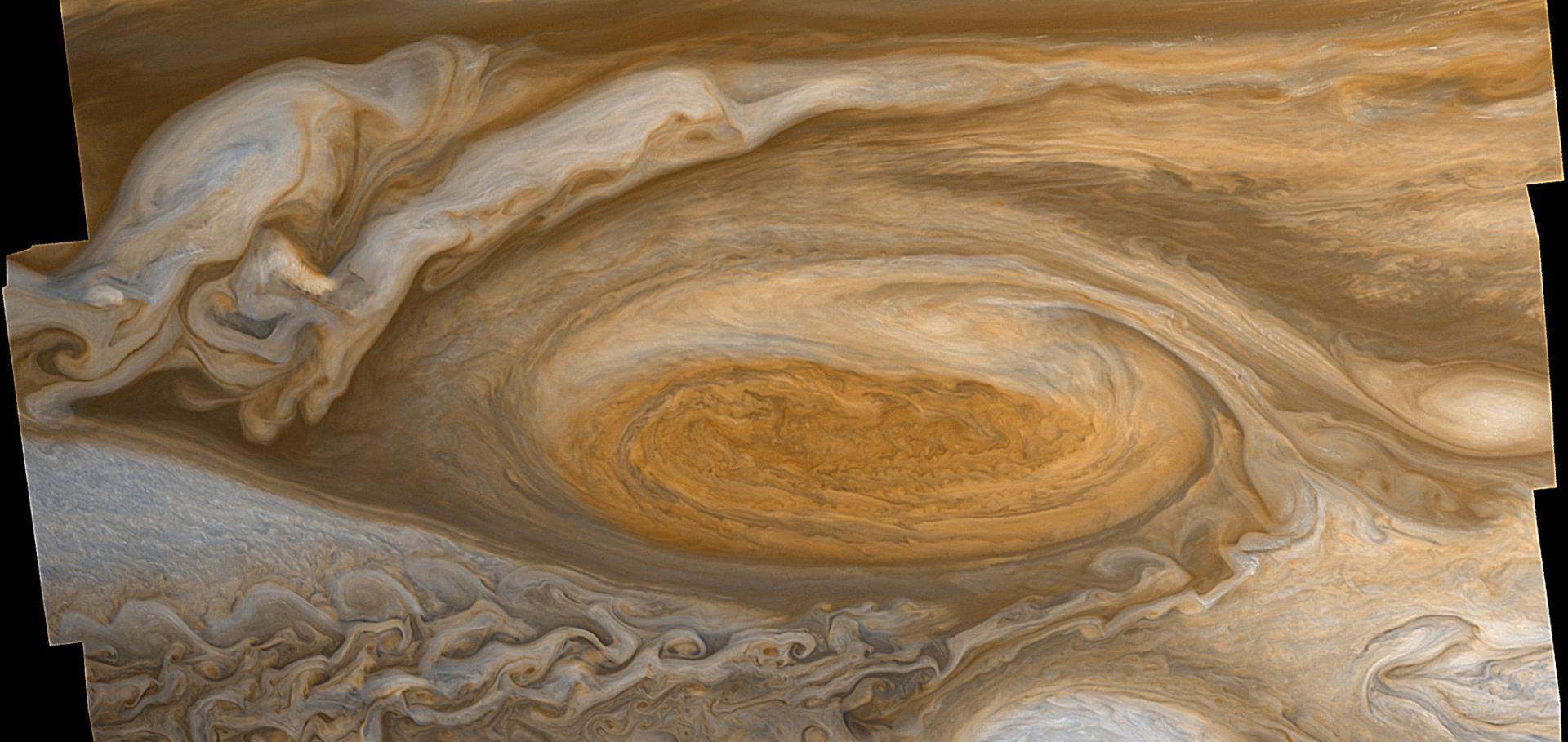Image of Jupiter's Great Red Spot from Voyager 1