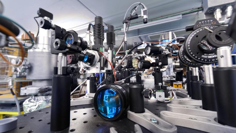 A collection of lenses and mirros which form one of CERN's beam instrumentation devices.