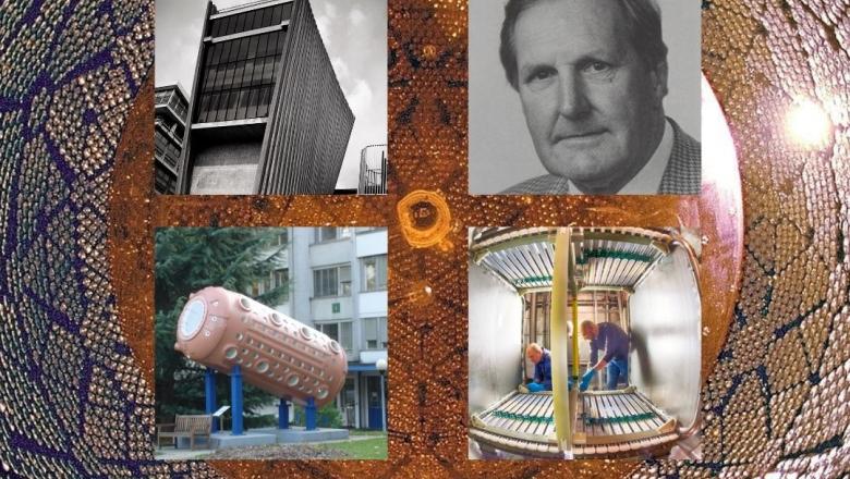 A collage showing images of the history of neutrinos research at Oxford