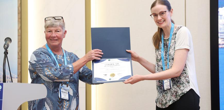 Professor Christensen receiving the IAMAS Early Career Scientist Medal for 2025