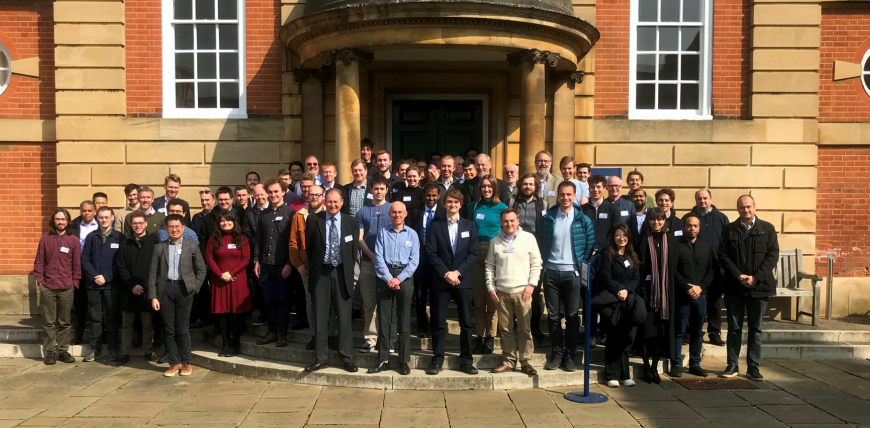 Attendees of the OxCHEDS Annual Meeting 2025 outside Talbot Hall.